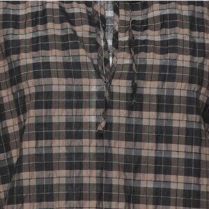 Ganni Women's Clothing Brown & Black Check Print Seersucker Midi Dress and Shirt